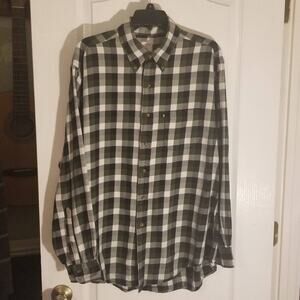 BROOKS bros plaid button down shirt‎ men's large